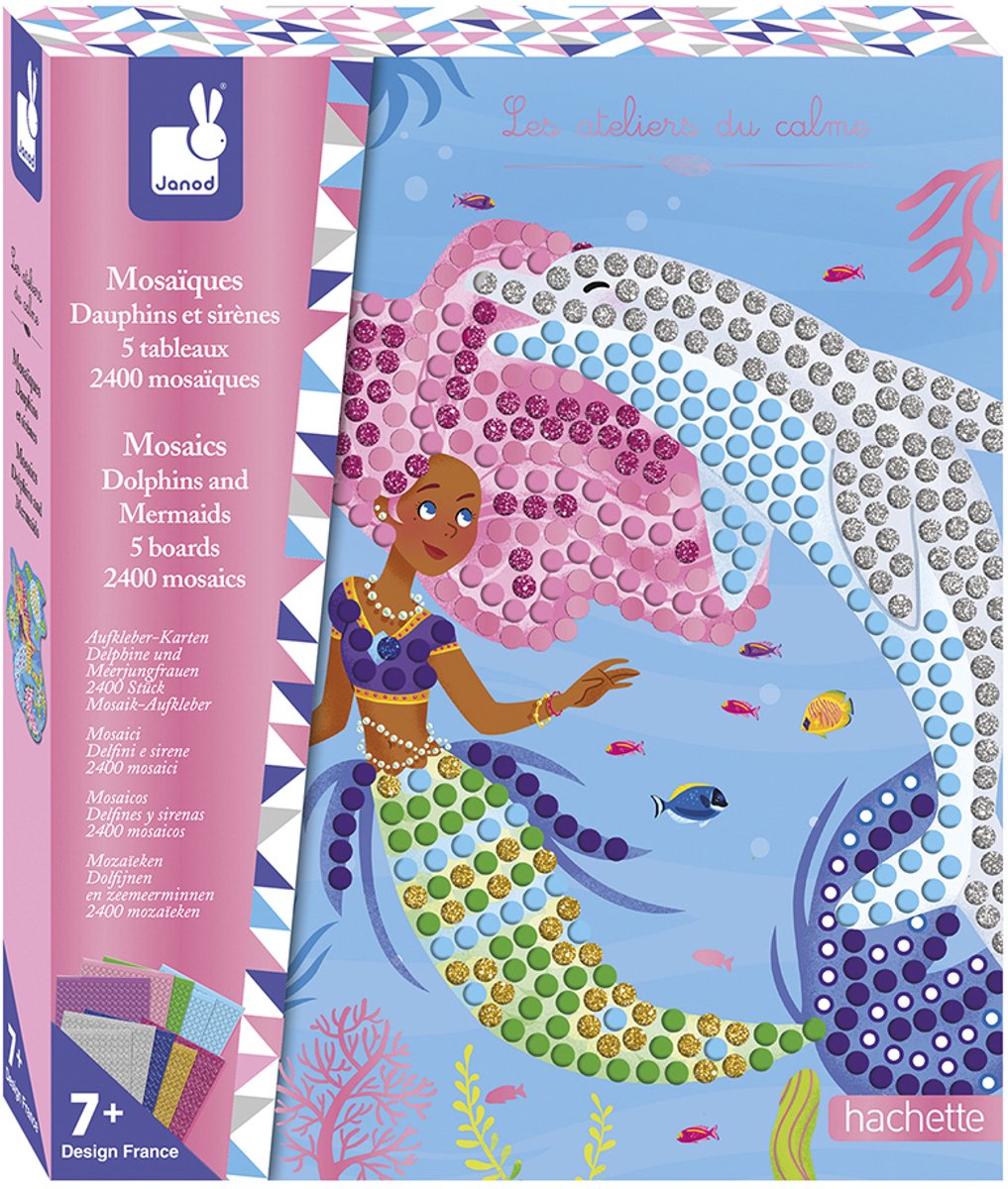Janod - les ateliers du calme - set mosaico delfini e sirene
