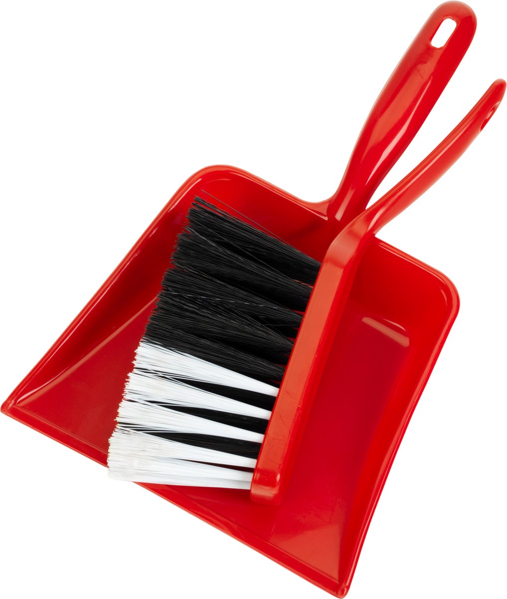 Klein Toys Pure Fresh Set per spazzare 2 pezzi - paletta e paletta - plastica bianca e nera di alta qualità - rosso
