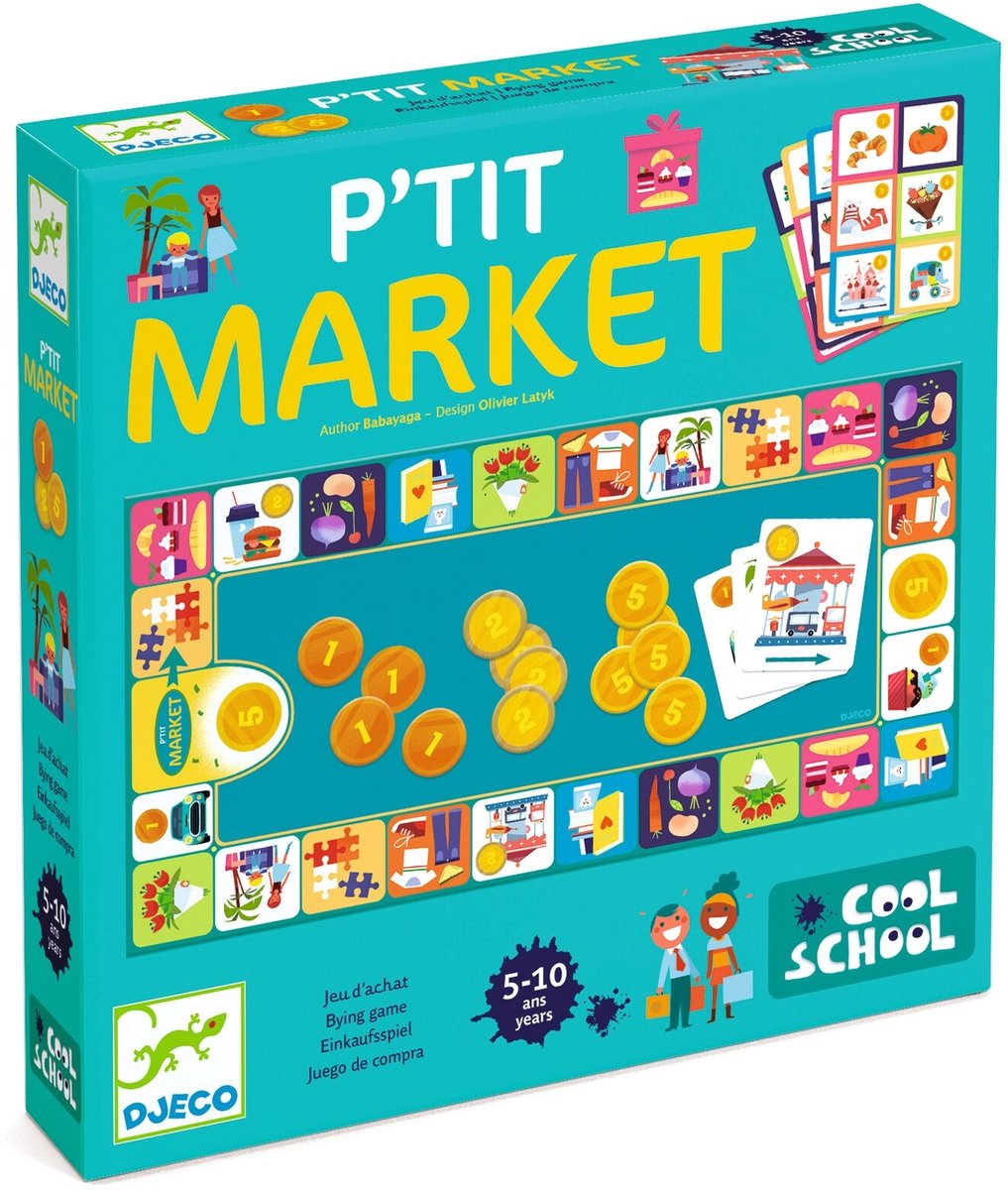 Djeco juego de compras p'tit market 5-10 años