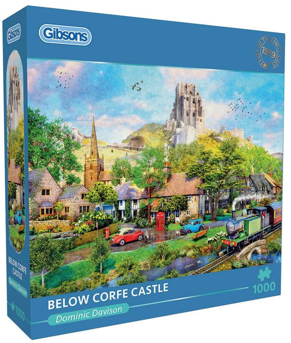 Gibsons - Below Corfe Castle (di Dominic Davison) - 1000 pezzi 68×49 cm (l×a) - puzzle per adulti