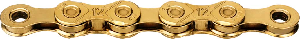 KMC Bicycle Chain X12 Ti-N Gold 126 Schakels
