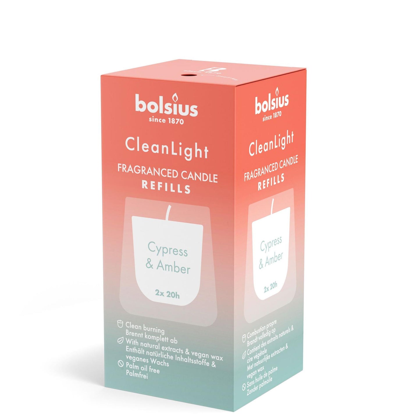 Bolsius Riemiball Clean Light Pack 2 Cypress Amber