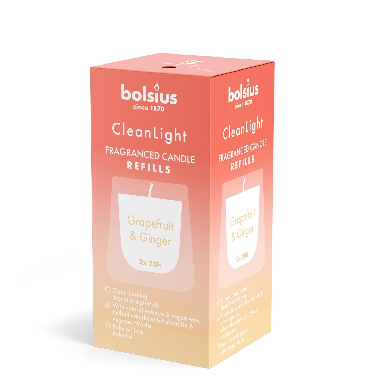 Bolsius Riemiball Clean Light Pack 2 Ginger di pompelmo