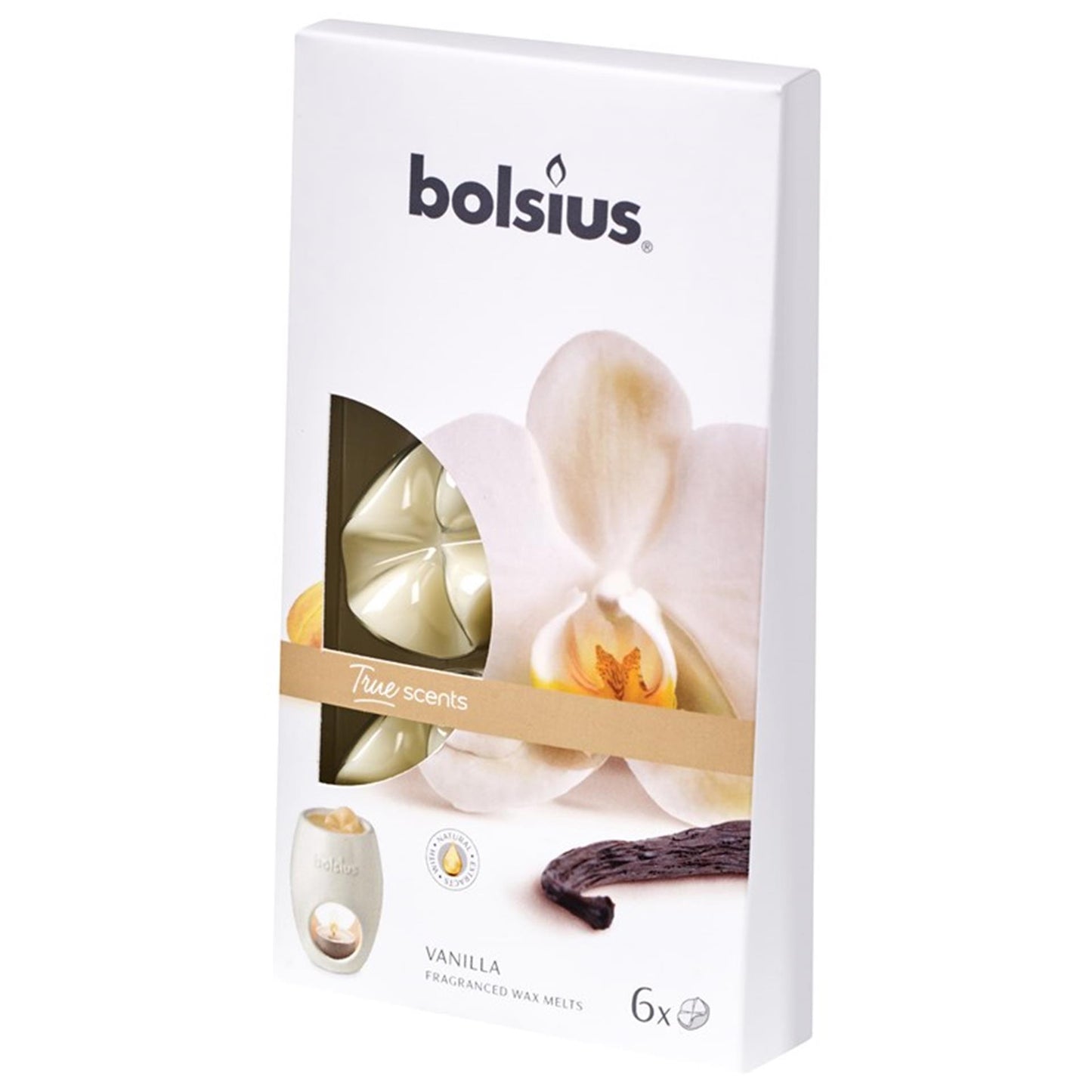 Bolsius cera fondente profumata vaniglia 6 pz