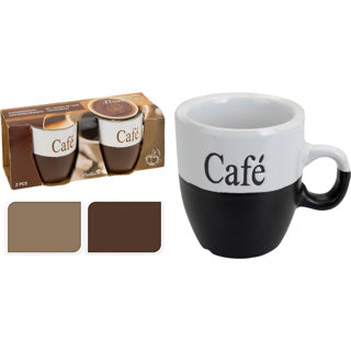 Tazza da 150 ml set 2 pezzi 3 colori assorchi