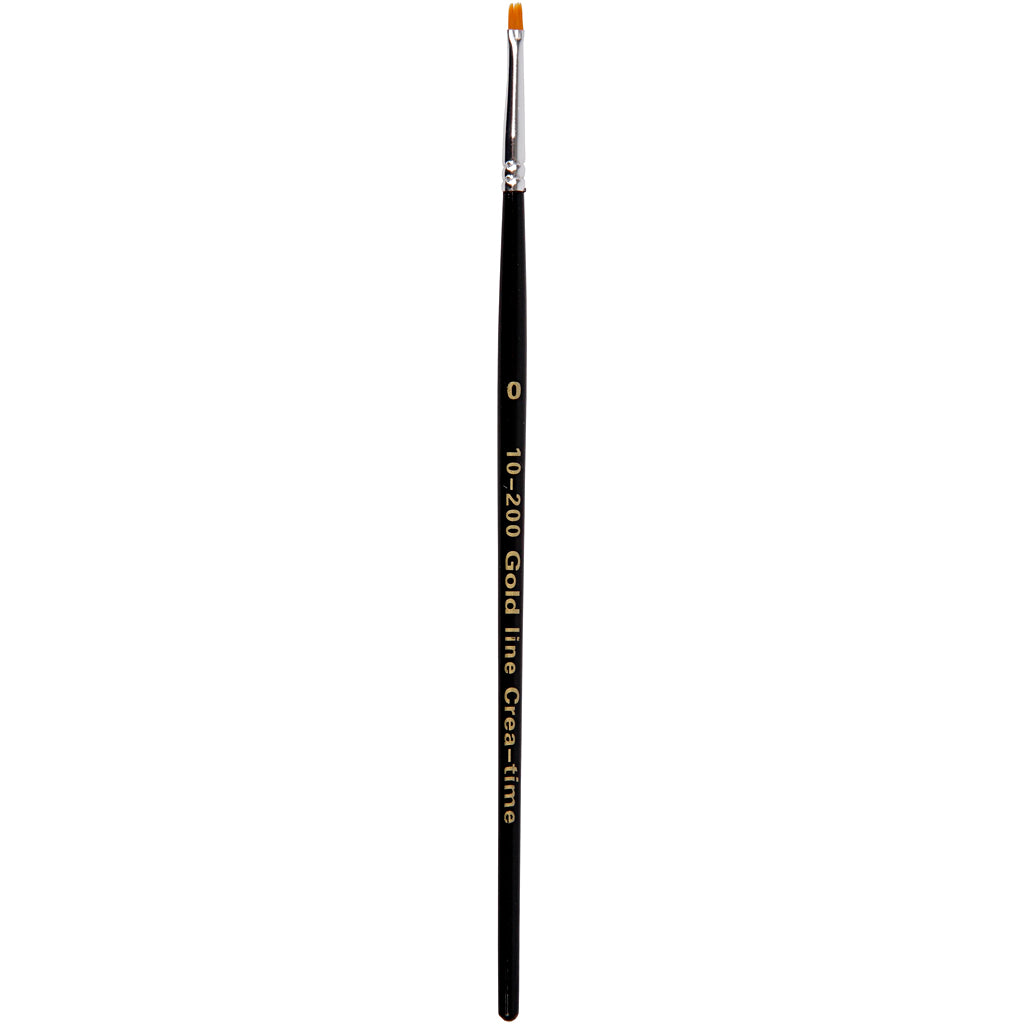 Creativ company pinceles gold line, planos, tamaño 0, largo: 18,5 cm, ancho: 1 mm, 12 piezas 1 caja
