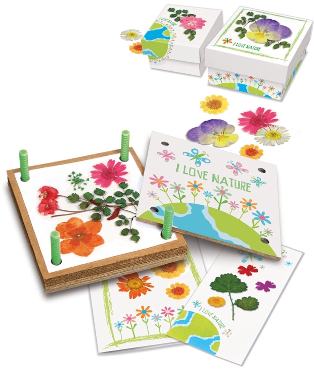4m - scatola artigianale: pressa per fiori