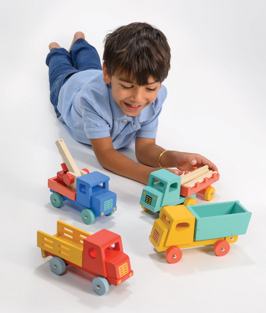 Veicoli Mentari - pick-up blu - 21x8,50x10cm - legno - 3 anni