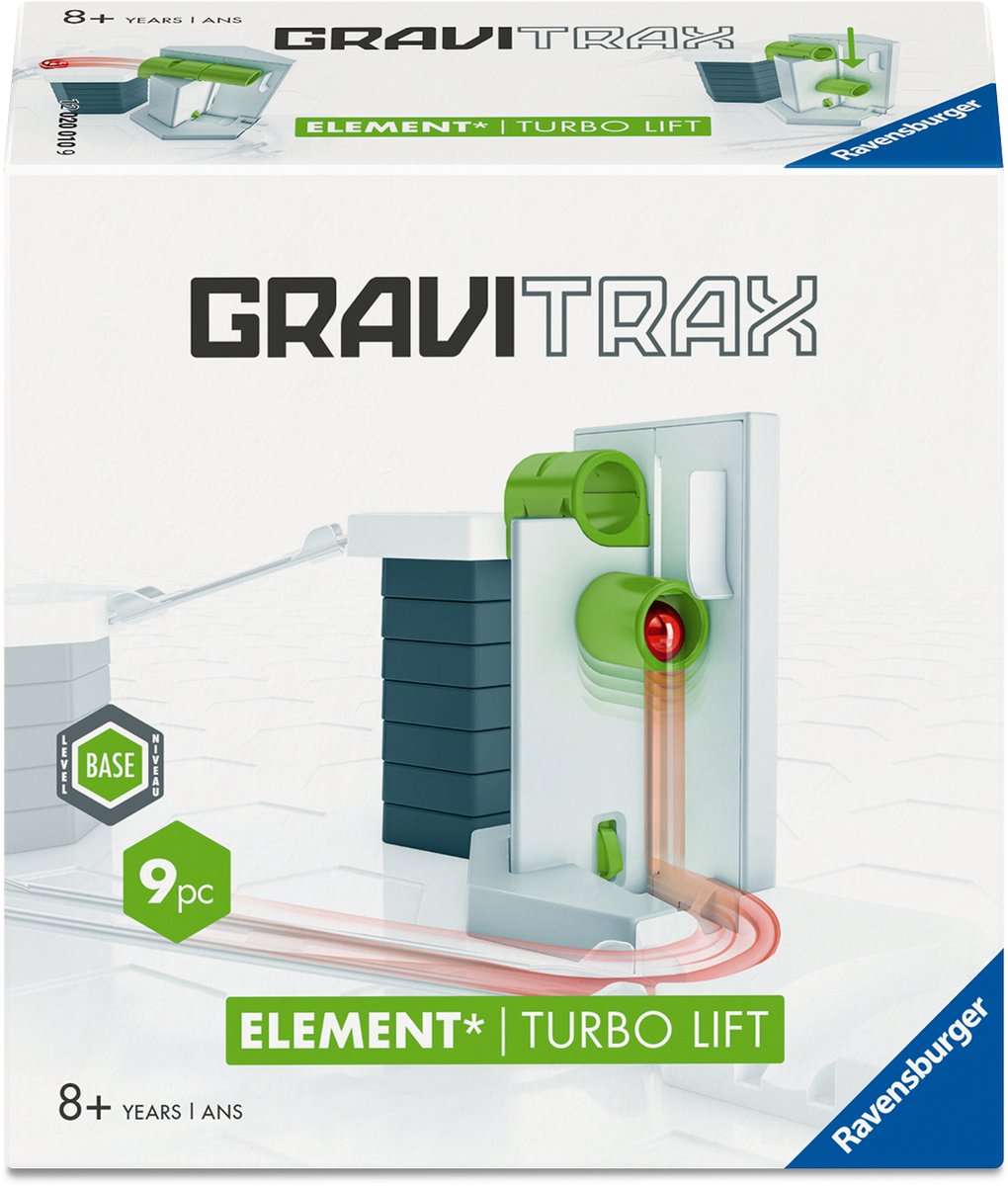 Ravensburger – elemento base gravitrax turbo lift – estensione – da 8 anni