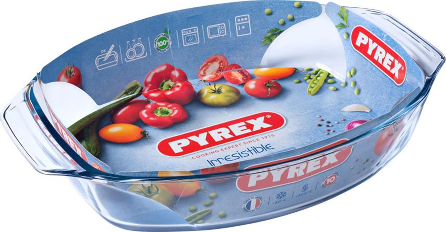 Pirofila ovale Pyrex vetro 39x27 cm