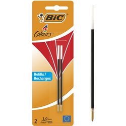 Refill per penna a sfera bic 4 colori rosso
