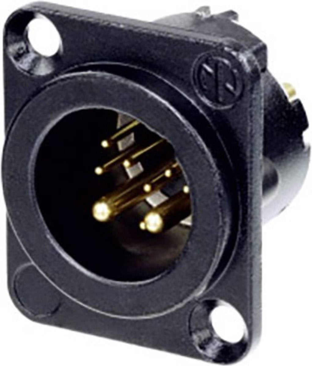 Neutrik nc10md-lx-b-con conector xlr con brida, contactos rectos número de pines: 10 negro 1 pieza(s)