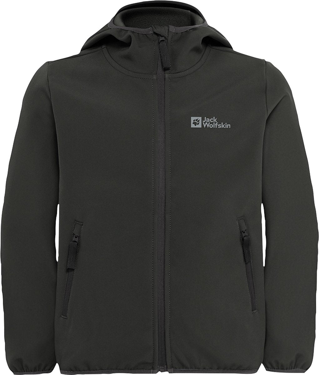 Giacca outdoor per bambini Jack wolfskin fourwinds - granito nero - 140