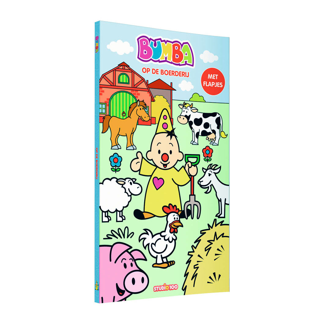 Libro de cartón de Bumba con aletas - en la granja