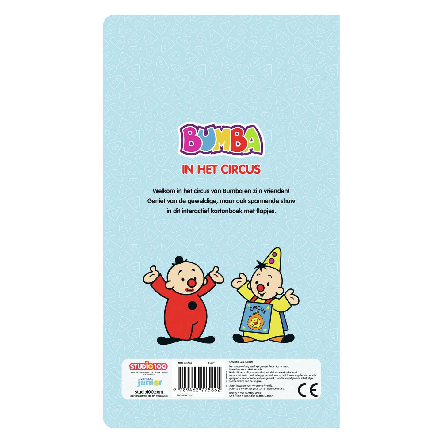 Libro di cartone Bumba con le alette - nel circo