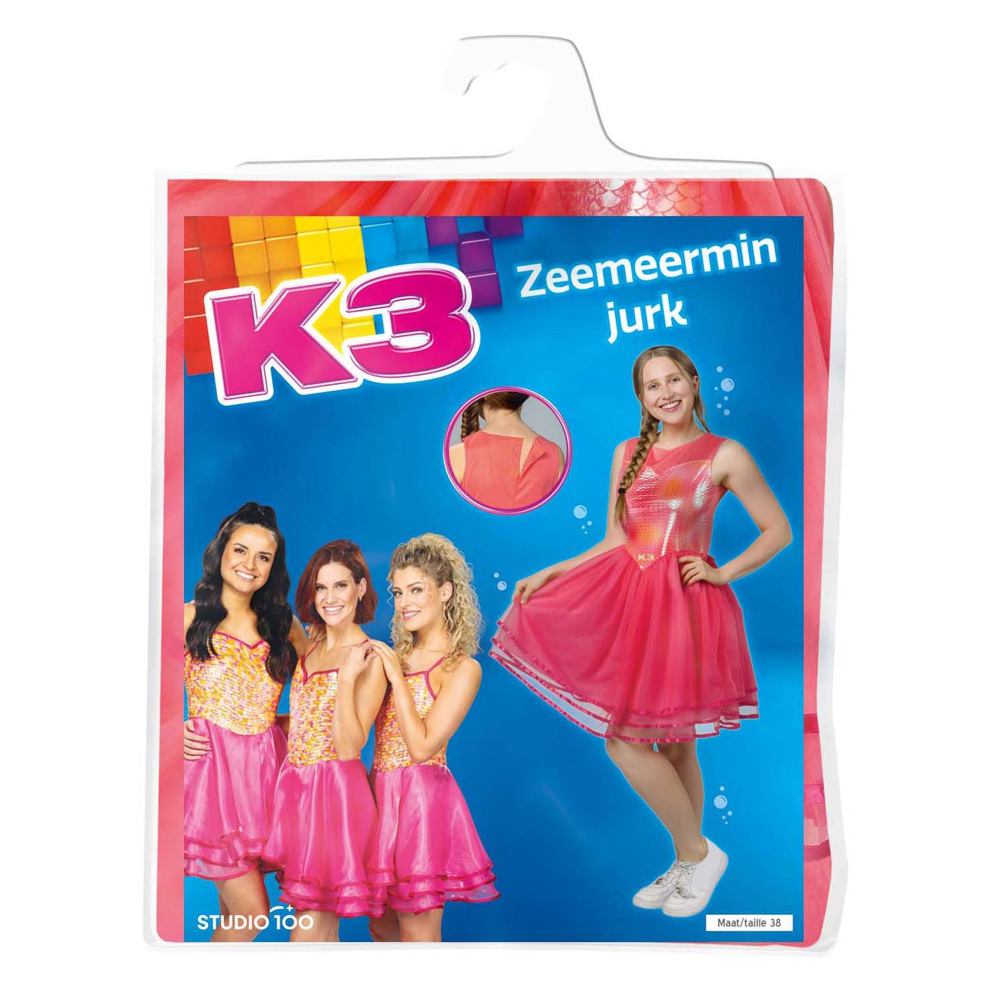 Studio 100 k3 vestido de vestir sirena, talla 38