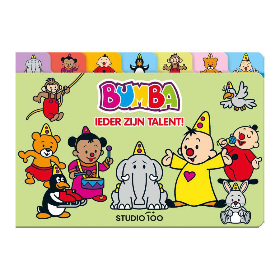 Libro de cartón Studio 100 Bumba con pestañas: cada uno tiene su propio talento