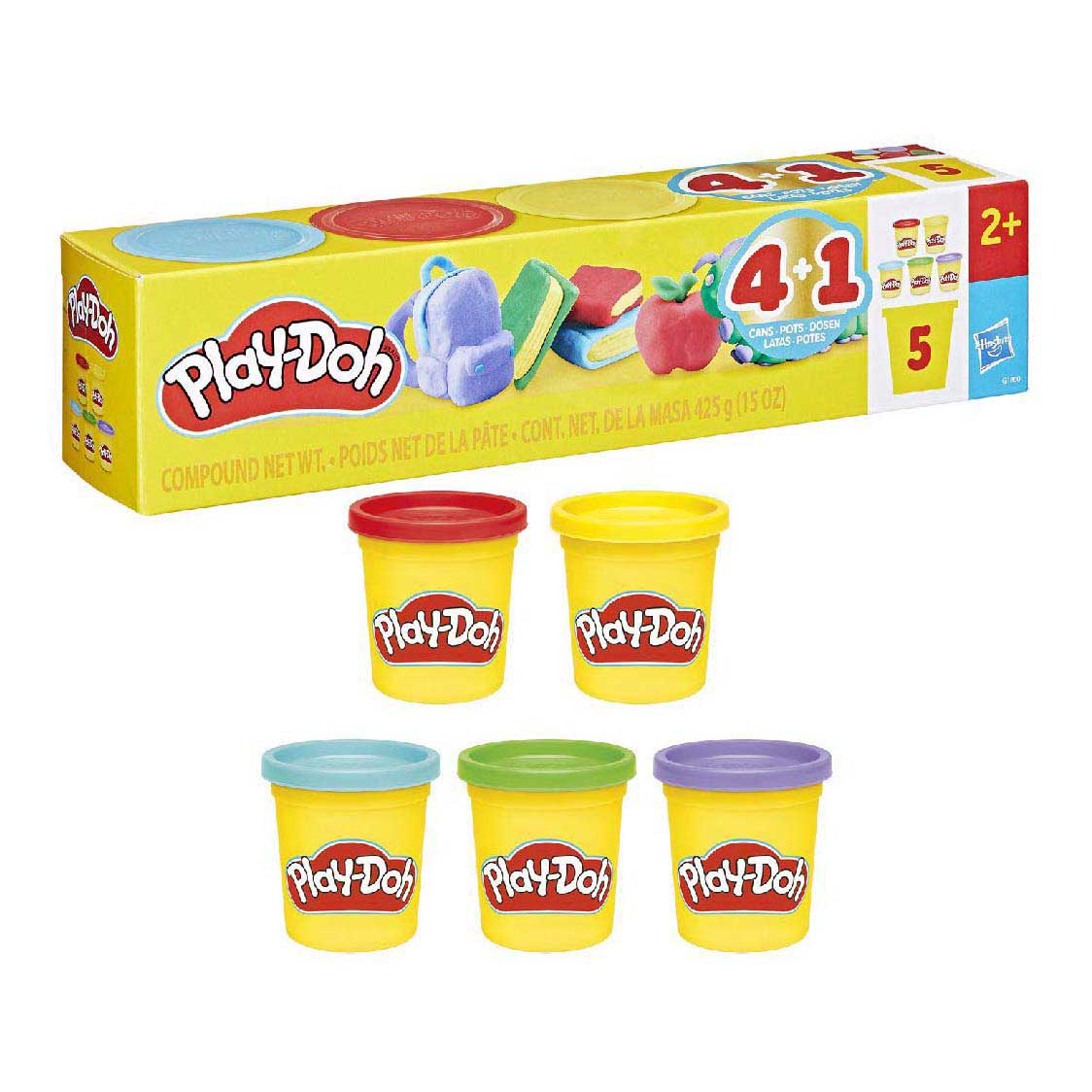 Confezione da 5 play-doh per il ritorno a scuola nuovi