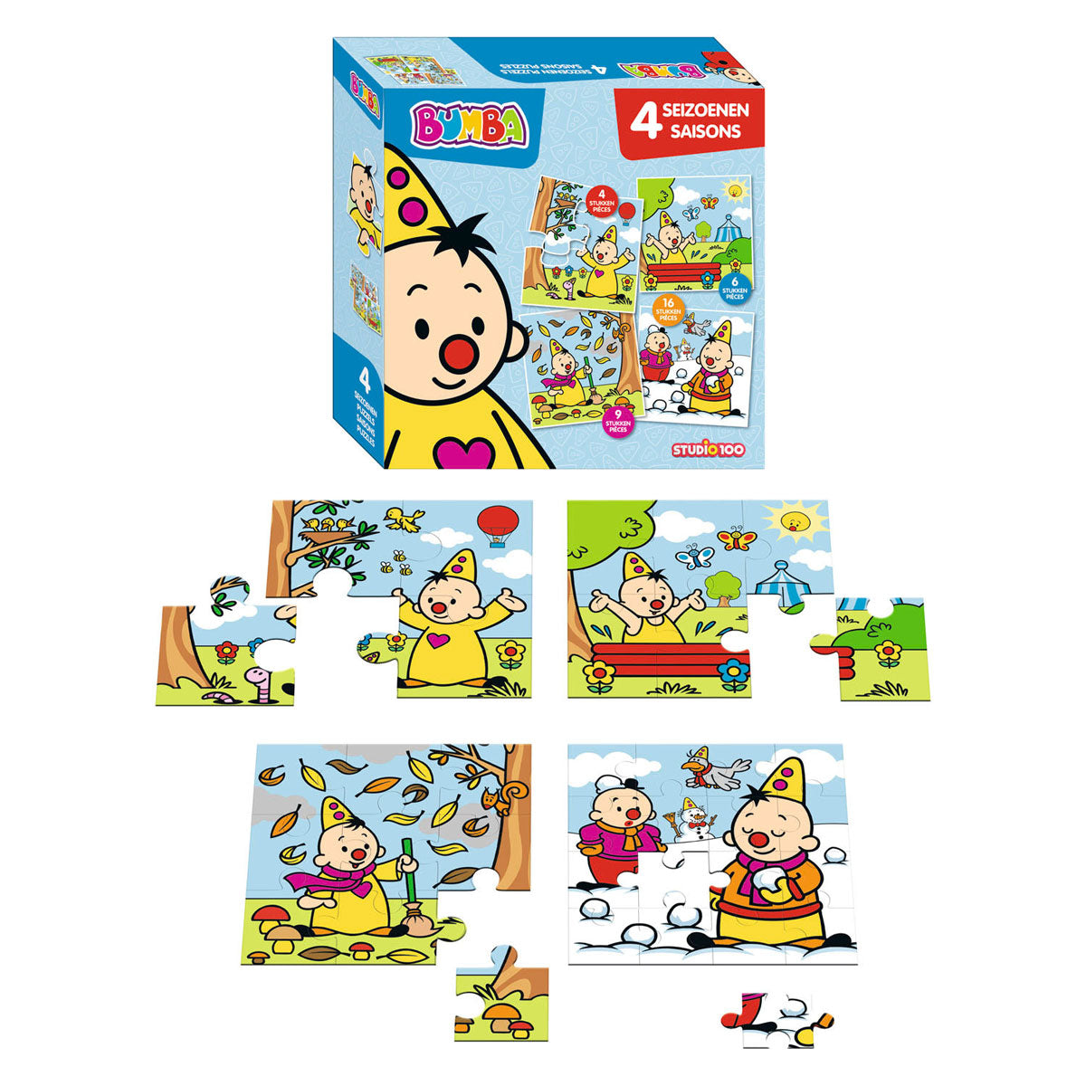 Puzzle 4 in 1 Studio 100 bumba - stagioni
