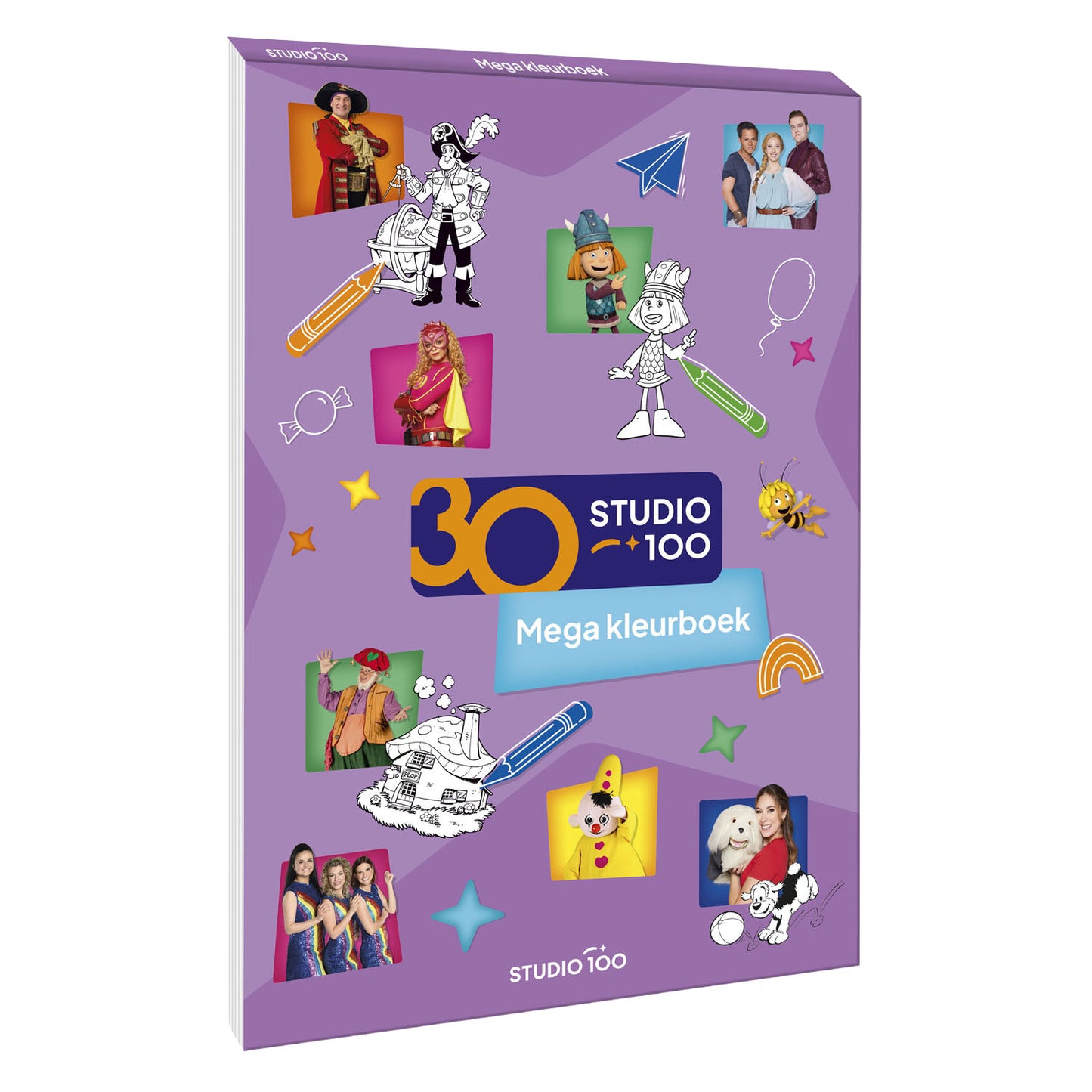 Libro da colorare Studio 100 mega - 30 anni