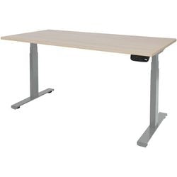 Schaffenburg zit-sta bureau dextro plus lindberg eiken, aluminium 1800 x 900 mm