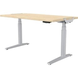 Scrivania sit-stand in acero levado