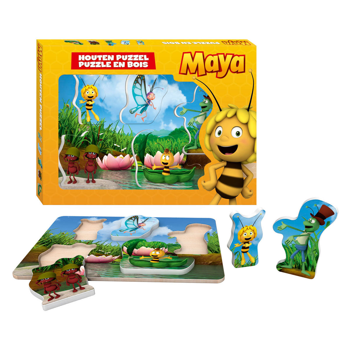 Puzzle de madera maya Studio 100 con piezas gruesas - tamaño A4