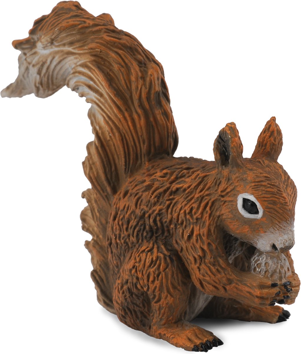 Collecta figurine - rode eekhoorn etend - (s) - bosdieren - handgeschilderd - miniatuur