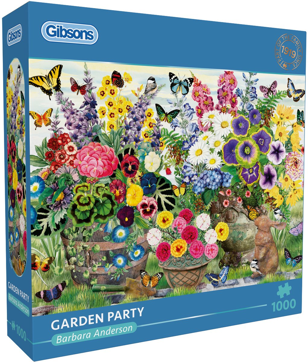 Gibsons - festa in giardino - barbara anderson - 1000 pezzi - 68×49 cm - puzzle per adulti