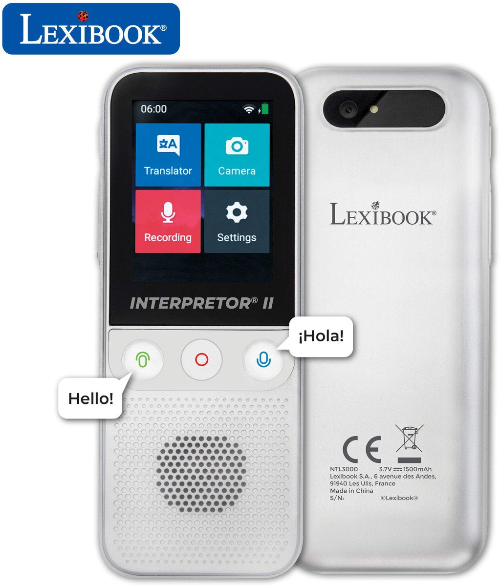 Lexibook interpretor® 2 - discurso directo a.i. traductor 137 idiomas
