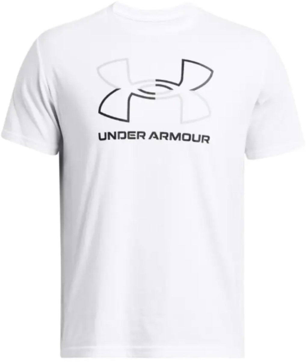 Camiseta deportiva para hombre Under Armour UA GL Foundation Update SS-WHT - blanco - gris mod - negro