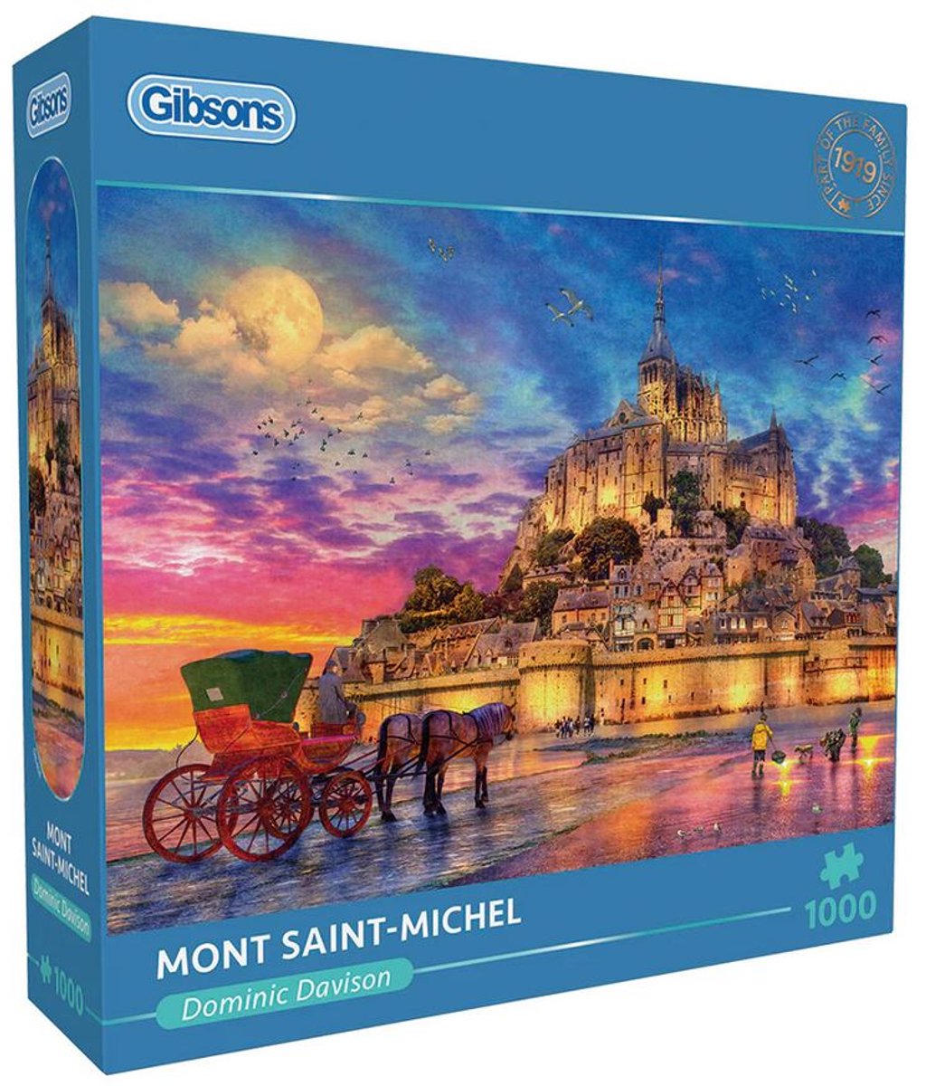 Gibsons - mont saint-michel (di dominic davison) - 1000 pezzi 68×49 cm (l×a) - puzzle per adulti