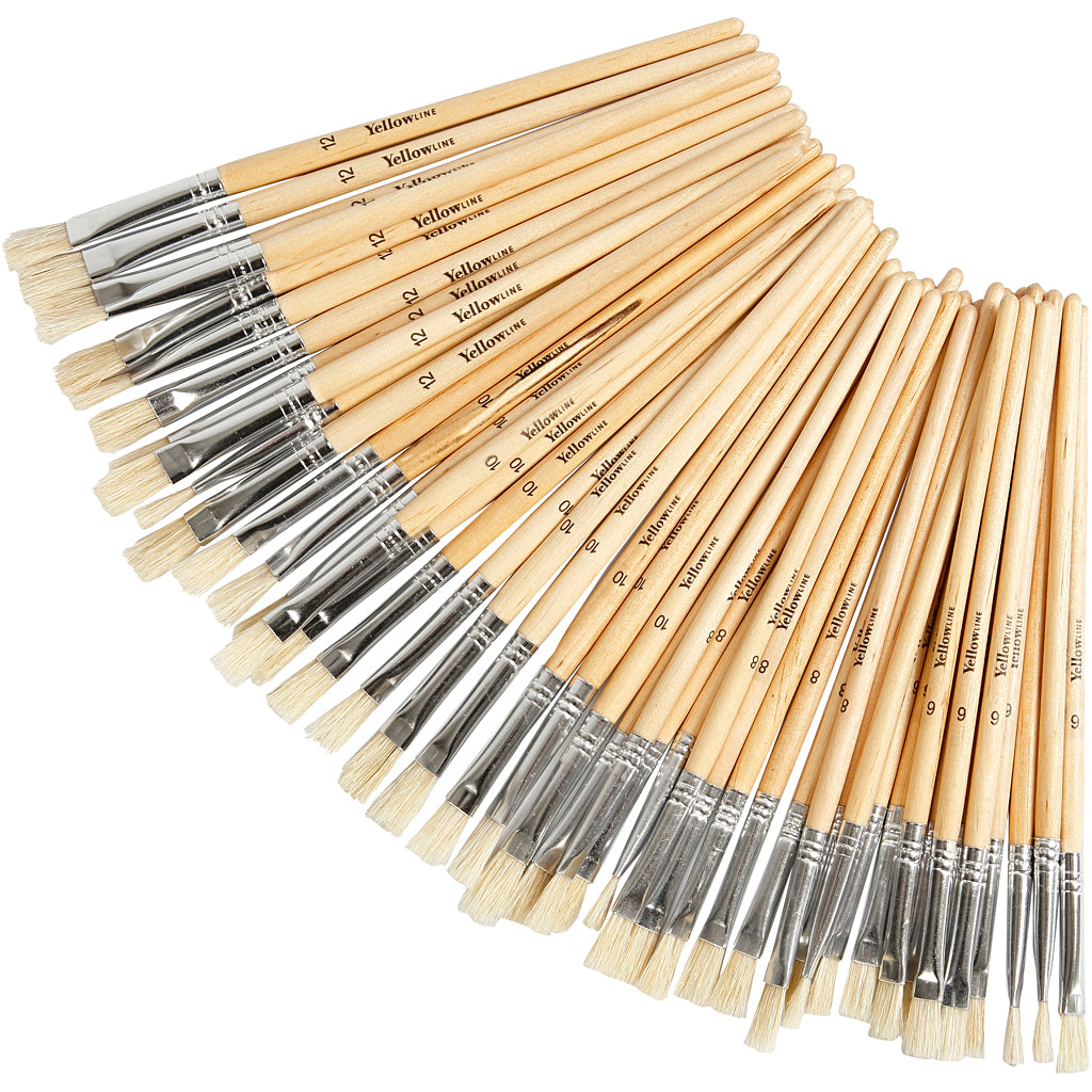 Set pennelli Creative Company Yellowline, misura 6+8+10+12, 48 pezzi 1 scatola
