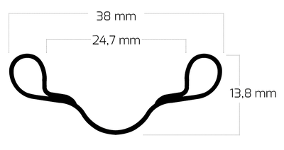 Rigida velg ryde westwood v38 635 x 24c aluminium 36 gaats 14g - zwart