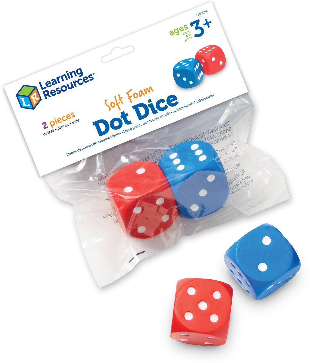 Set di risorse didattiche in schiuma dobbelstenen didattiche da 2 multicolori. - 3+