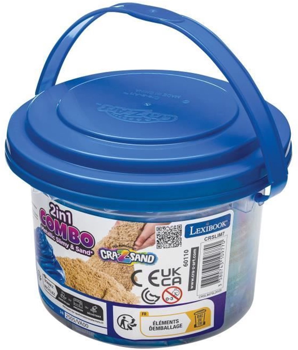 Secchio combinato sabbia e slime Lexibook 2 in 1