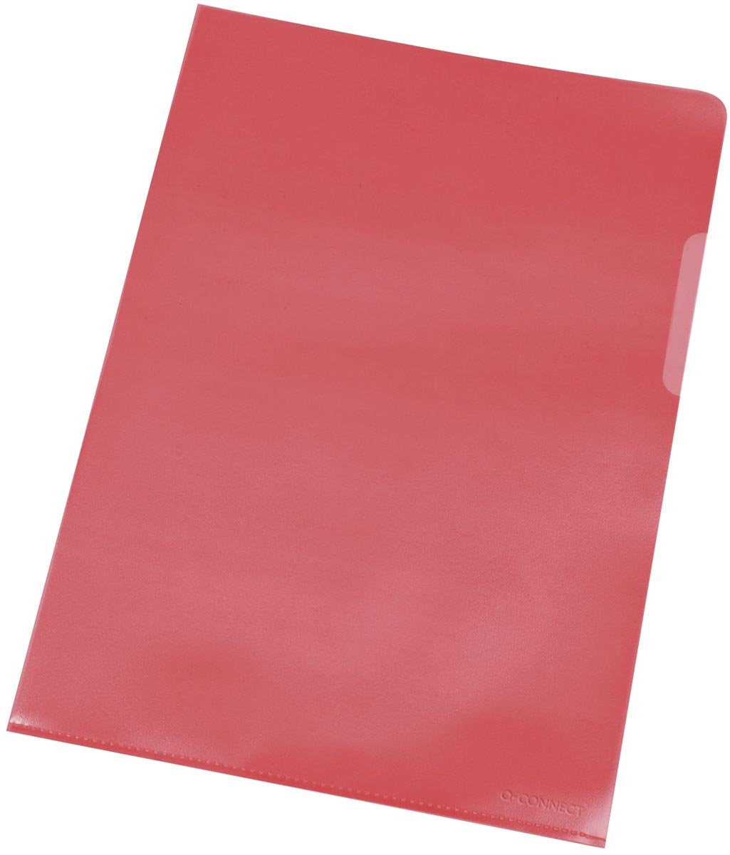 Q-connect l-mappa | rosso | 120 micron | confezione da 10 pezzi