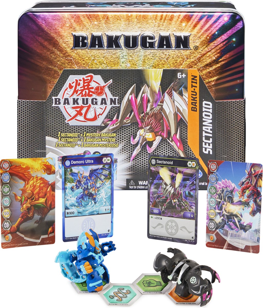 Evoluciones de Bakugan - lata de almacenamiento - sectanoide y misterio