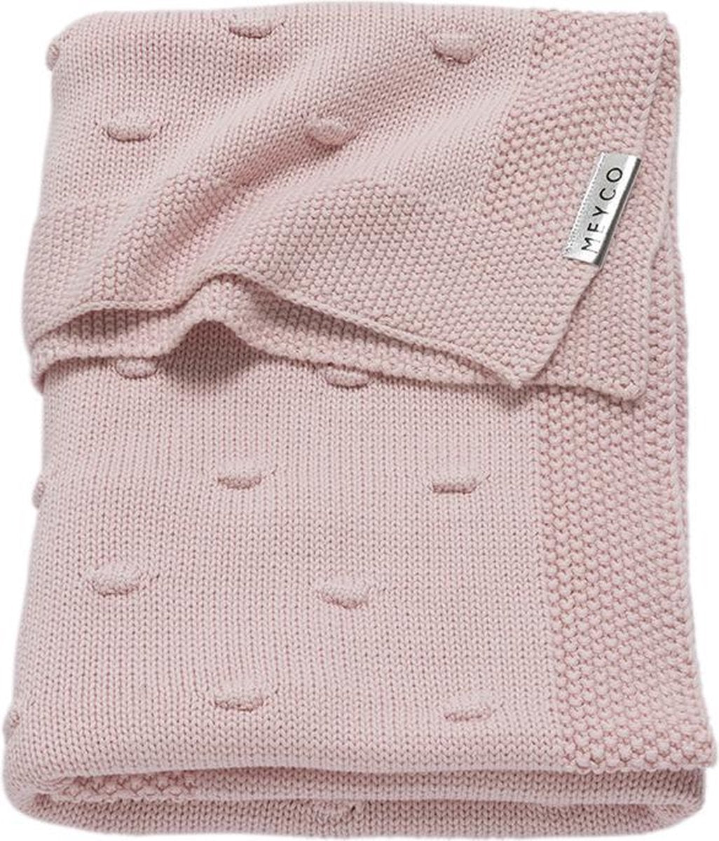 Coperta per culla Meyco Baby Knots - rosa - 75x100 cm - 1.0 tog