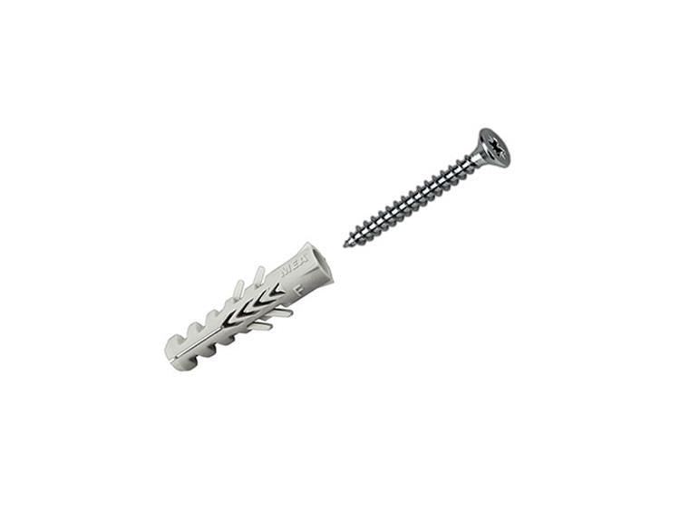 Celo 1015374 - 20 nylon pluggen f + sps 4 mm + schroeven 502614 | 5 stuks