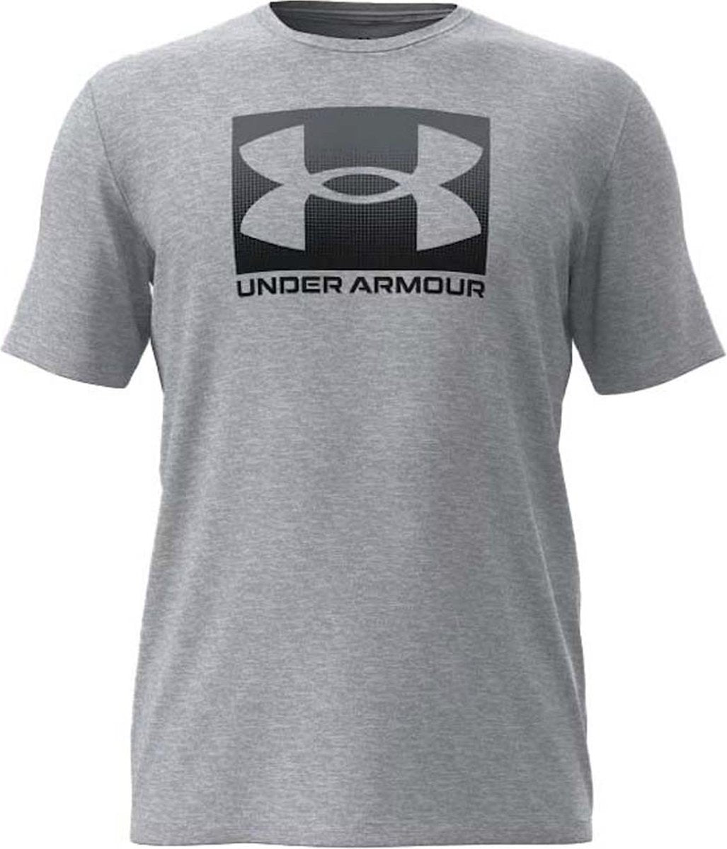Camiseta deportiva para hombre Under Armour UA M Boxed Sports Updated SS-Gry - Mod Grey Light Heather - Negro