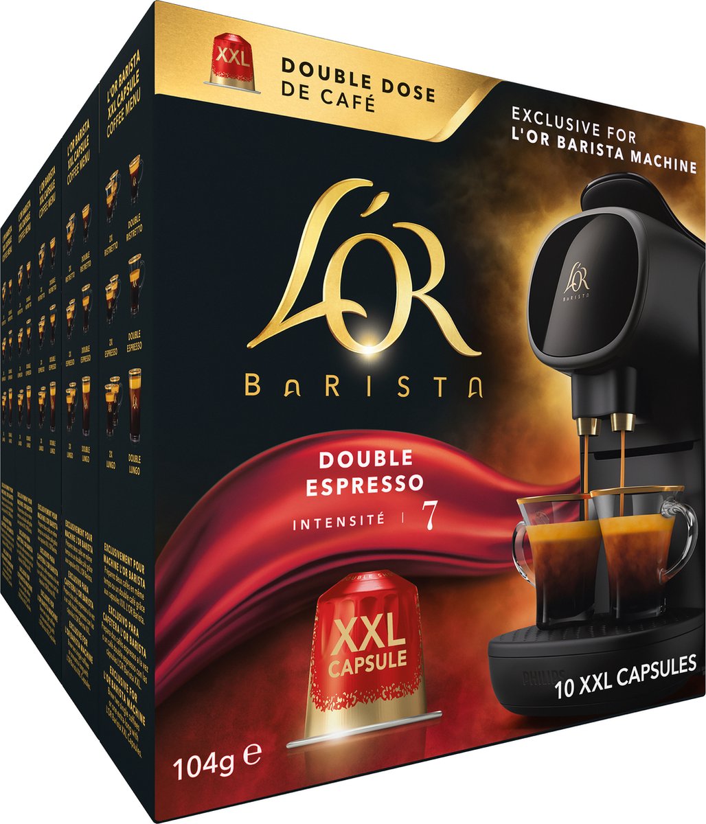 L'or barista xxl double espresso koffiecups - intensiteit 07 12 - 5 x 10 capsules