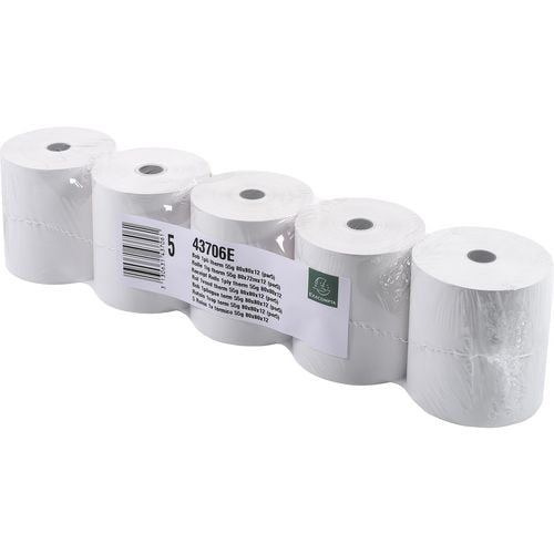Rollo caja registradora exacompta 43706e papel blanco