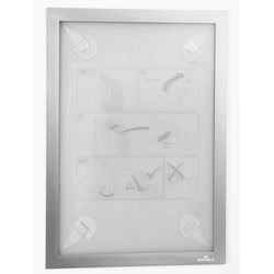 Cornice informativa durevole Duraframe carta da parati A4 argento