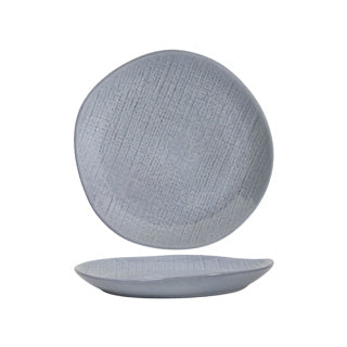 Piatto per cena tessuto tessile grigio Ø27 cm