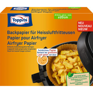 Toppits Airfryer Curs Sheets 20 cm 20 pezzi
