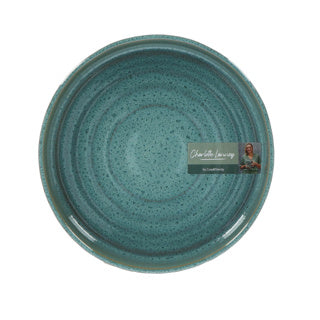 Placa profunda d24xh4 cm basalt océano verde
