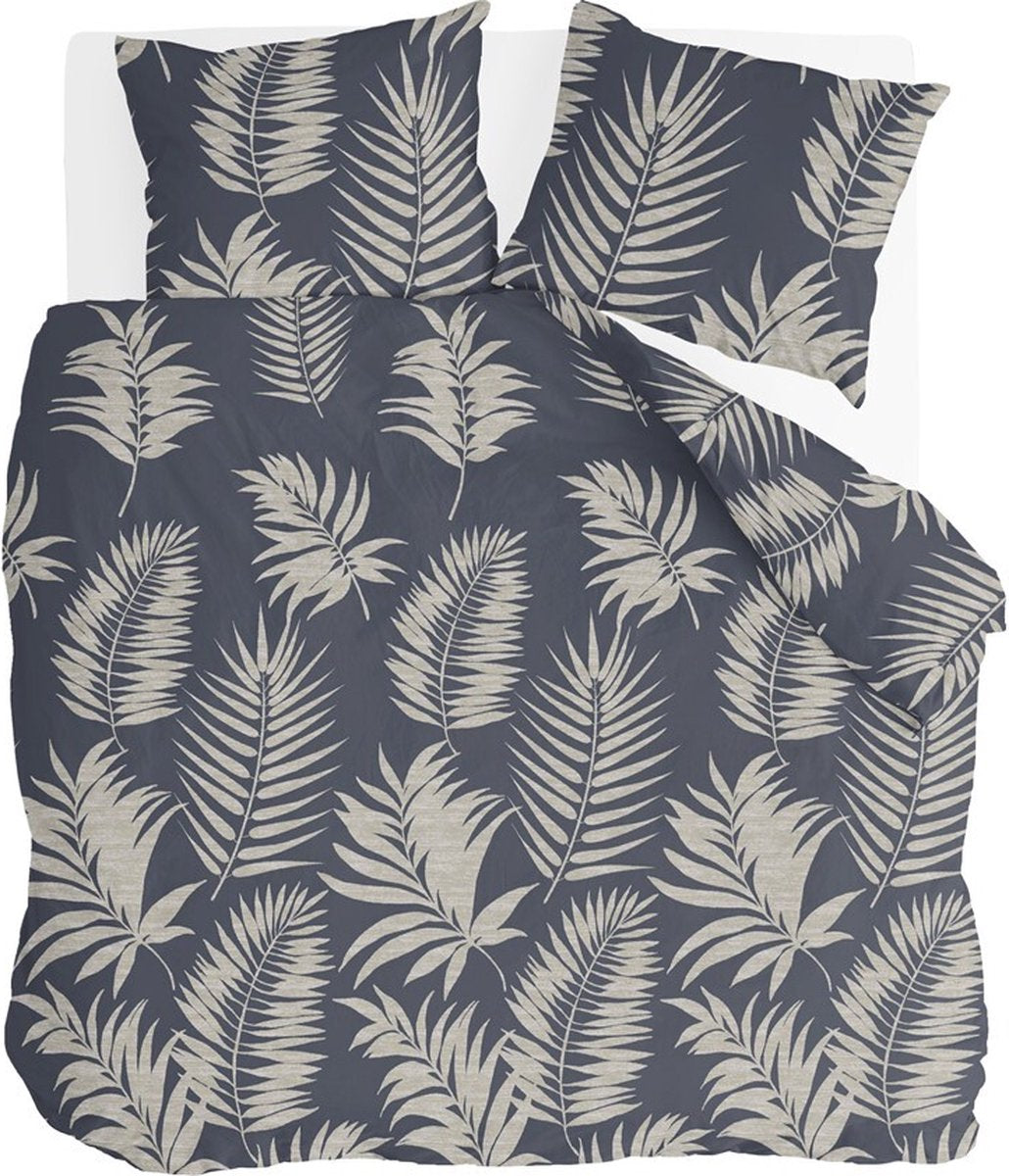 Copripiumino Byrklund Pretty Palm - 240x220 - 100% cotone - grigio blu