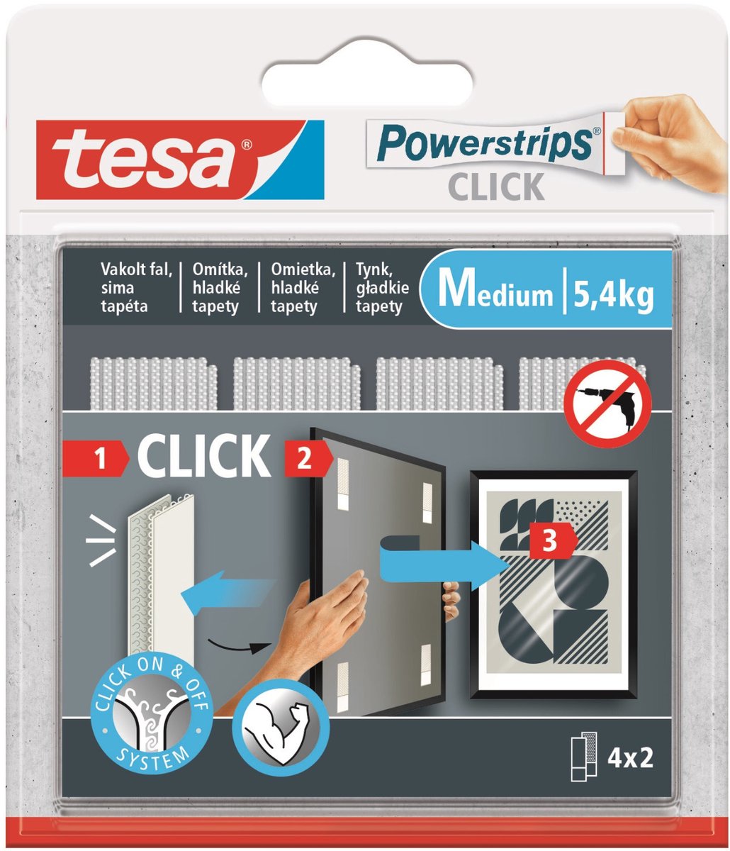 Beiersdorf ag tesa - strisce autoadesive - 4x2 m - senza solventi - riposizionabili