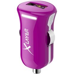 Caricabatteria USB da auto xlayer linea colore viola